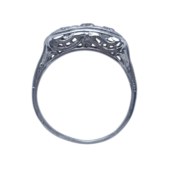 Vintage "Diamond daydream" Platinum & three stone old cut diamond ring