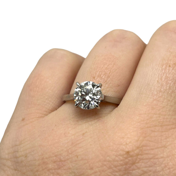 Platinum 2.01ct Round Brilliant Solitaire Diamond Ring