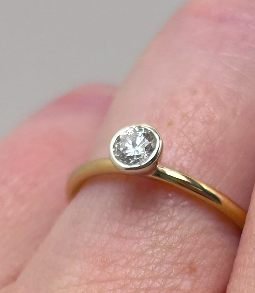 9ct Yellow Gold 0.25 Diamond Stacking Ring