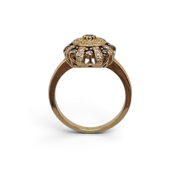 Vintage 14ct Yellow Gold "Diamond Urchin" Ring