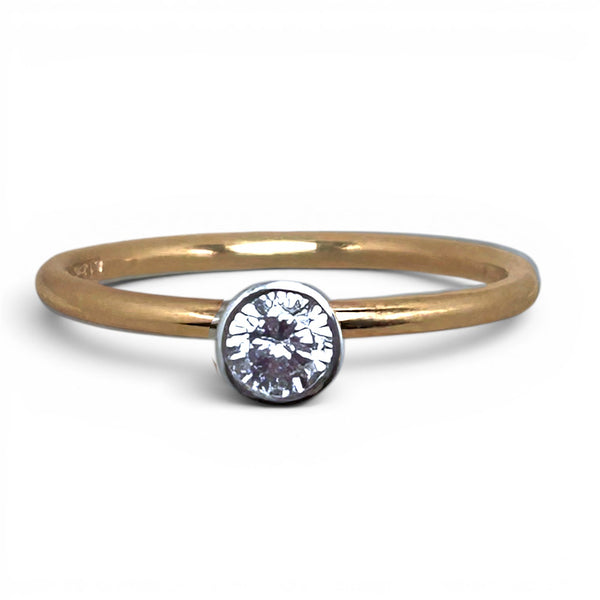 9ct Yellow Gold 0.25 Diamond Stacking Ring