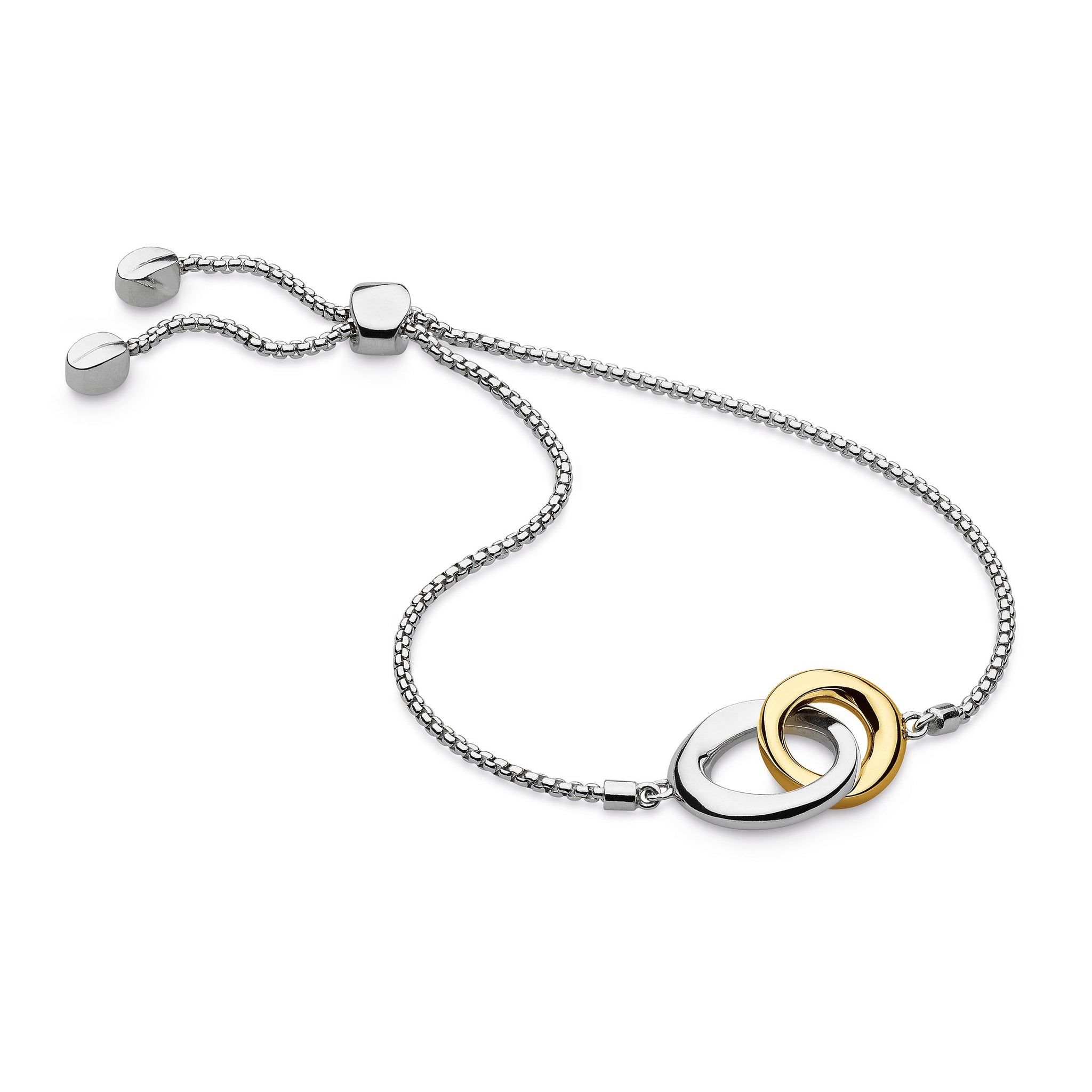 Kit Heath 18ct Gold & Silver Bevel Toggle Bracelet
