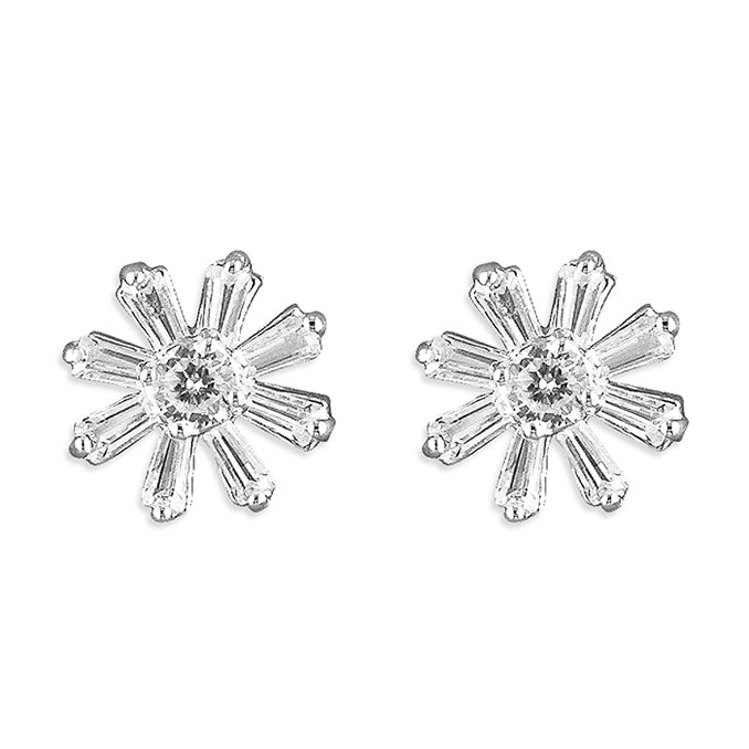 Sterling Silver Delicate Small Flower Studs