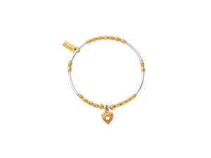 ChloBo Silver & Gold Decorated Star Heart Bracelet