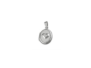 Sterling Silver Oval small Heart Locket Necklace