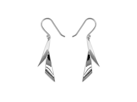 Triangles Sterling Silver Drop Earrings