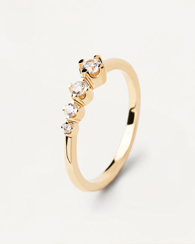 PDPAOLA Gold Spark Ring - Size 12