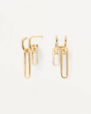 PDPAOLA Gold Nexa Earrings