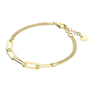 18ct Gold Plated 5 Link Chain Bracelet