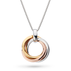 Kit Heath Bevel Trilogy Necklace - Silver & 18ct Gold Plate