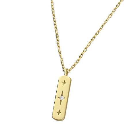 Golden Sparkle Necklace, 18ct Gold Plated