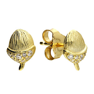 18ct Gold plated Acorn Studs