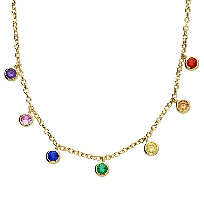 18ct Gold Plated Rainbow Necklace