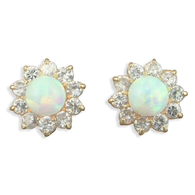9ct Gold Studs with Opal