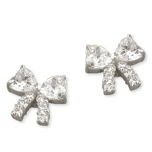 Sterling Silver Small Bow Studs