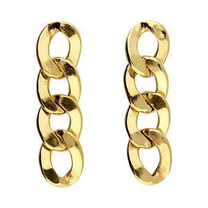 Golden Curb Link Earrings