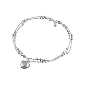 Sterling Silver Double Chain Anklet