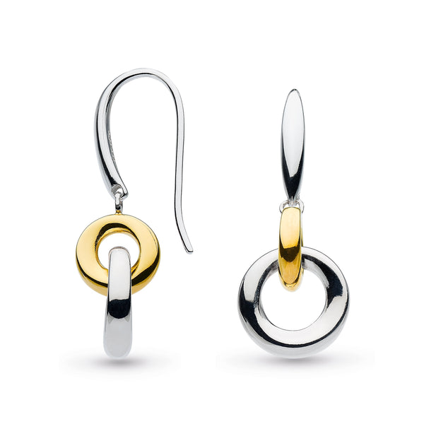 Kit Heath 18ct Gold Plate & Silver Interlocking Circles Earrings