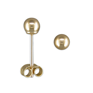 9ct Gold 3mm Bead Stud Earrings