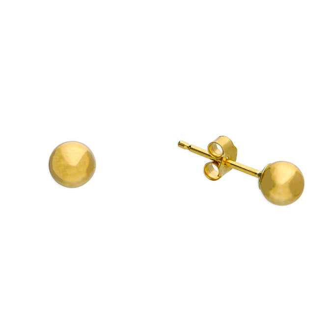 9ct Gold 4mm Bead Stud Earrings