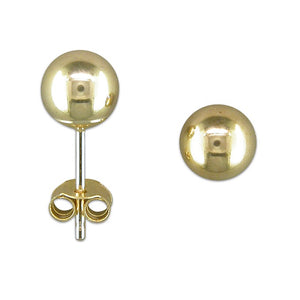 9ct Gold 5mm Bead Stud Earrings