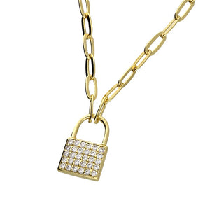 Padlock Necklace, 18ct Gold Plated