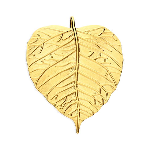 18ct Gold Plated Large Leaf Necklace