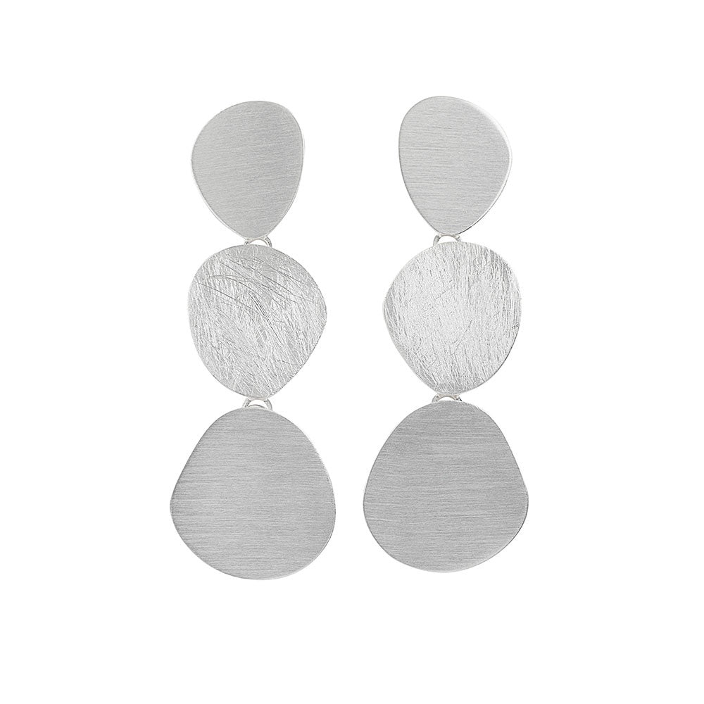 Silver Pebble Earrings