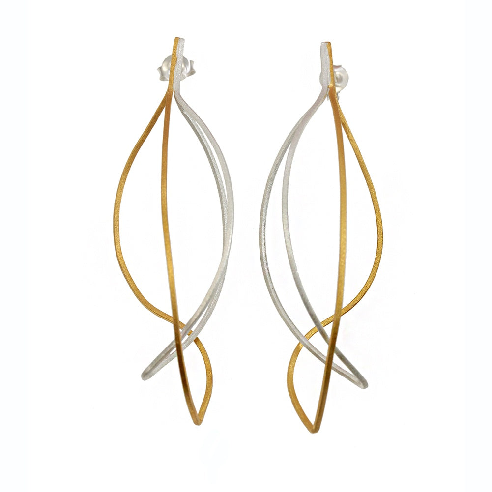 Silver & Gold Kinetic Earrings