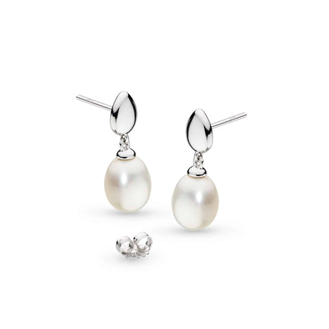Kit Heath Pebble Pearl Droplet Earrings