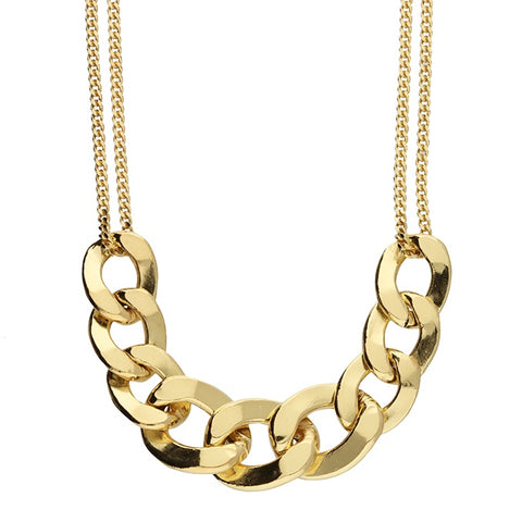Golden Mixed Chain Necklace, 18ct Gold Plated
