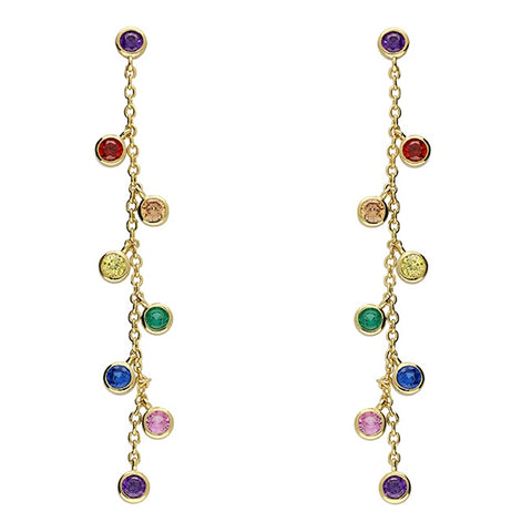 18ct Gold Plated Rainbow Earrings