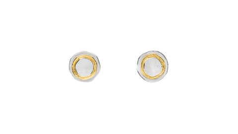 Silver & Gold Layered Stud Earrings