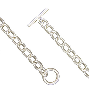 Sterling Silver Heavy Oval Link Bracelet
