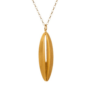 Gold Plated Elliptical Necklace