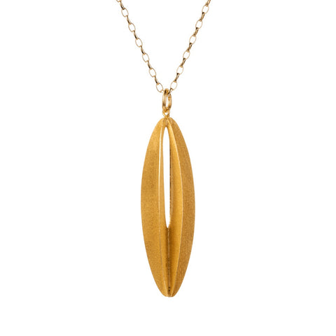 Gold Plated Elliptical Necklace