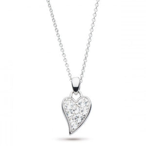 Kit Heath Sterling Silver Desire Heart White Topaz Necklace