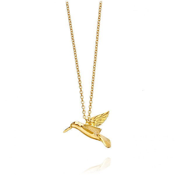 Alex Monroe Gold Hummingbird Necklace