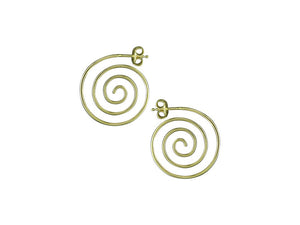 18ct Gold Plated Spiral Hoops