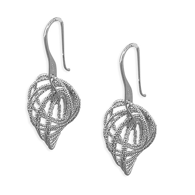 Sterling Silver Multi Ring Spiral Drop Earrings
