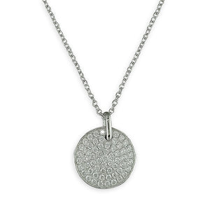 Sterling Silver CZ Encrusted Necklace