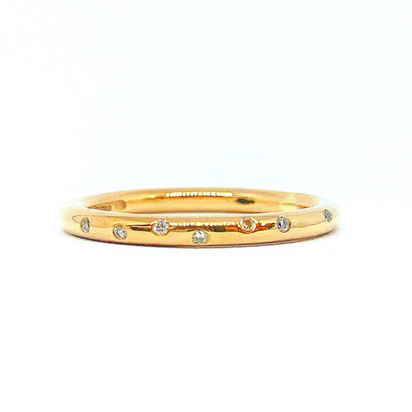 9ct Yellow Gold Diamond Sprinkle Ring