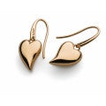 Kit Heath 18ct Rose Gold Desire Heart Earrings