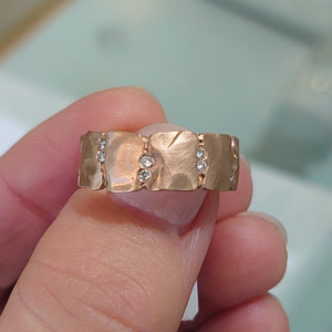 9ct Rose Gold & Sprinkle Diamond Ring - DK59RG