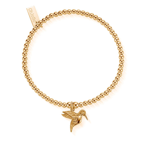 ChloBo Golden Cute Charm Hummingbird Bracelet