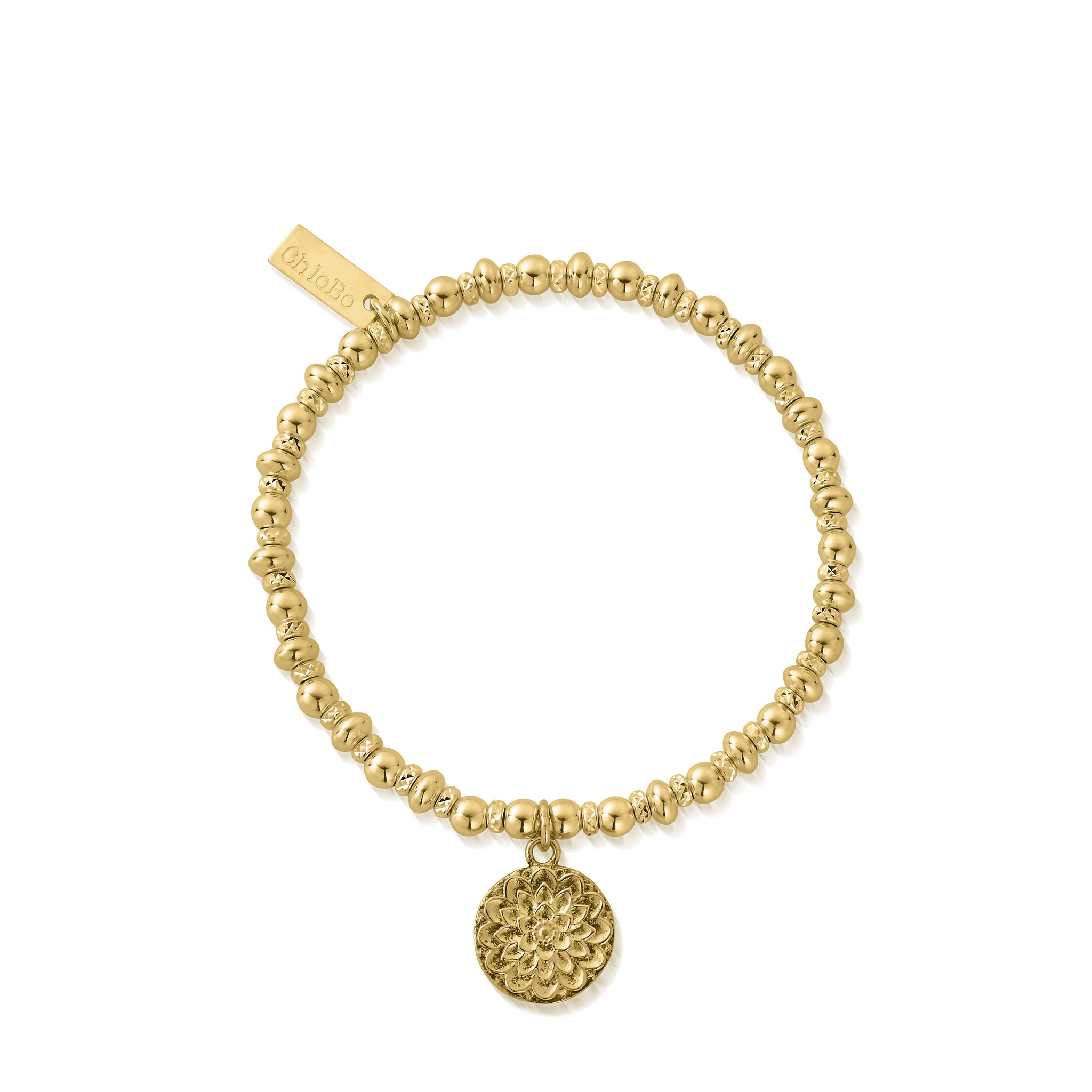 ChloBo Sparkle Moonflower Bracelet - Gold Plated