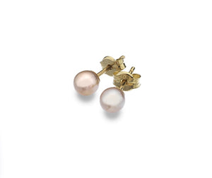 9ct Gold 4mm Pink Pearl Studs