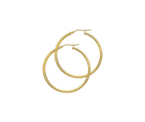 9ct Gold 30mm Polished Hoops