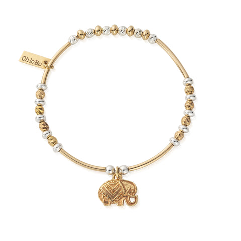 ChloBo Silver & Gold Decorated Elephant Bracelet