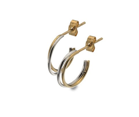 9ct Gold Double Hoops